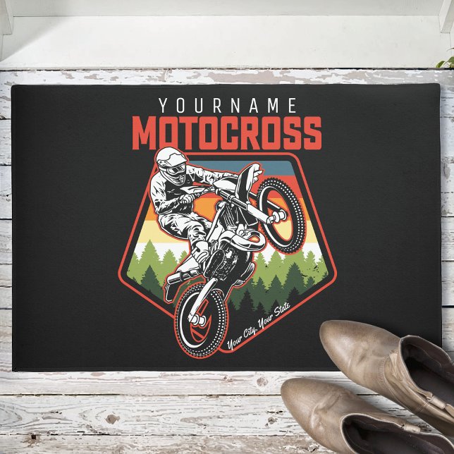 Tapete Personalized Motocross Racing Dirt Bike Trail Ride (Criador carregado)