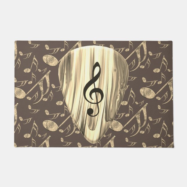 Tapete Personalized Music Note Guitar Pick  (Frente)