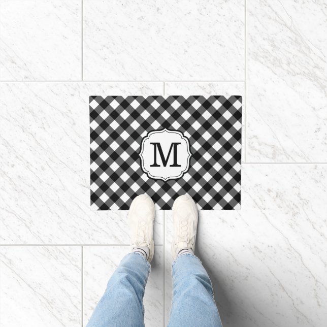 Tapete Personalized Single Initial Monogram Door Mat (Interior)