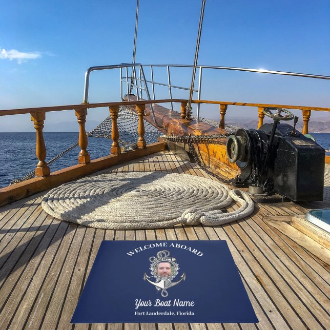 Tapete Personalized Welcome Aboard Boat Mat (Criador carregado)