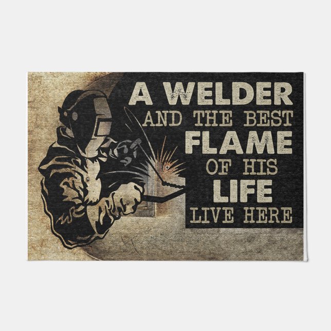 Tapete Personalized Welder The Best Flame Of His Life  (Frente)
