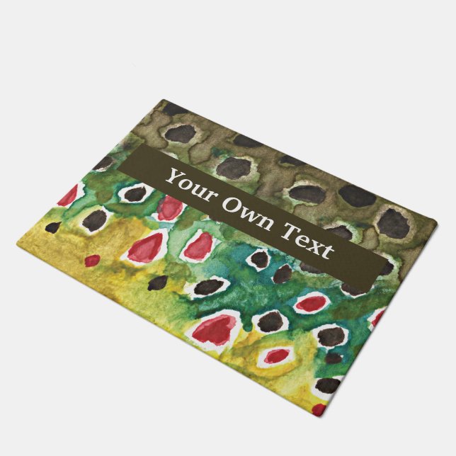 Tapete Pescar Mosca Marrom Personalizada (Inclinado)