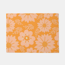 Pêssego de Vintagem Retroativa Padrão de Flor Lara
