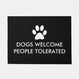 Tapete Pessoas de boas-vindas de cães toleradas