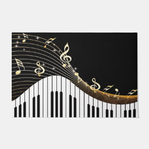 Tapete Piano Doormat, Piano Lover Gift, Música Love Rugs