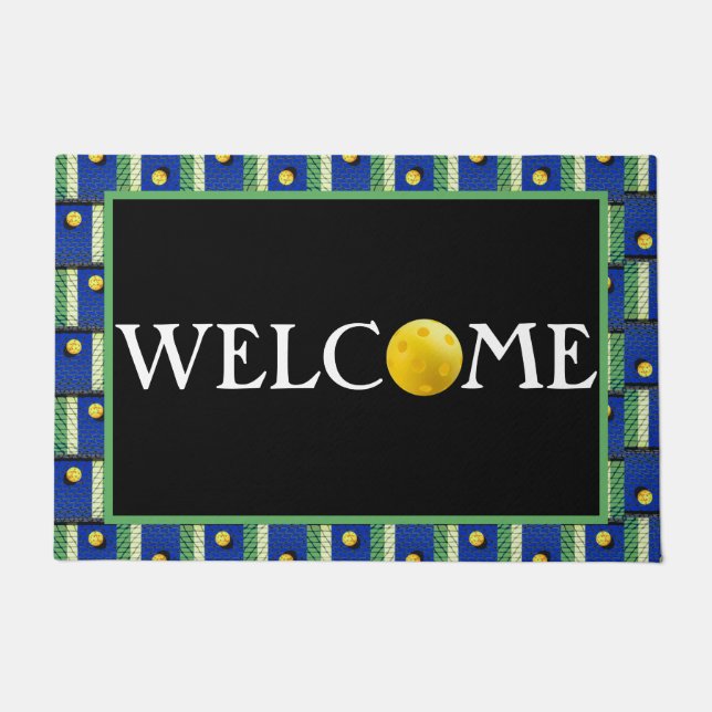 Tapete Pickleball até que as luzes acendam! Azul (Frente)