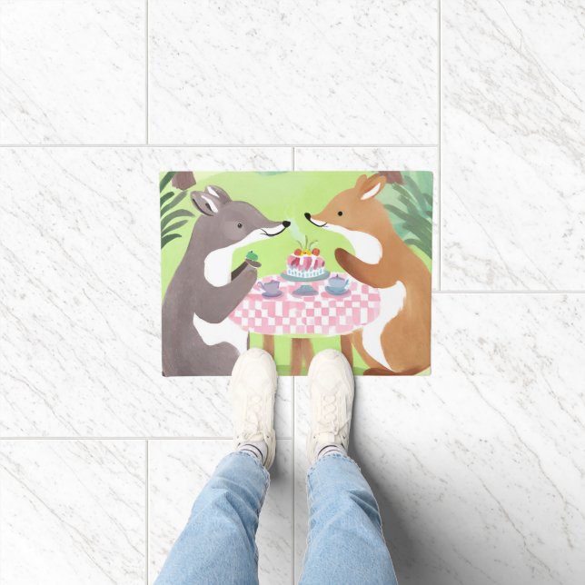 Tapete Picnic do Forest Animal | Aquarela Cúbica (Interior)