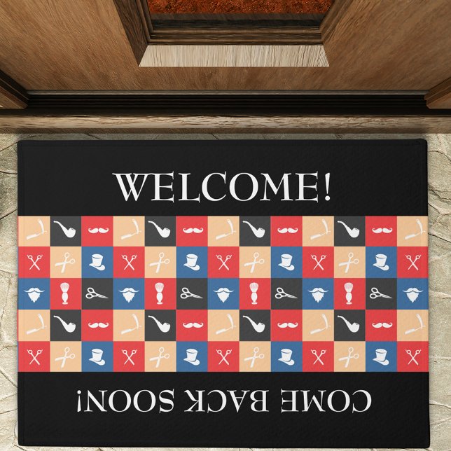 Tapete Pictograma Icônico de Barber Profissional (Criador carregado)