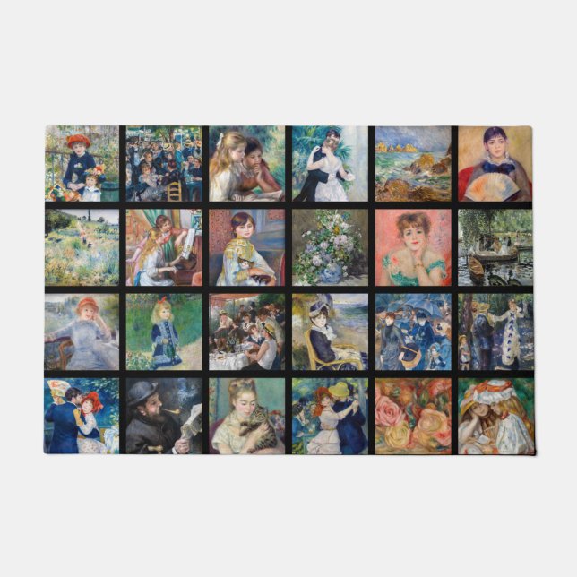 Tapete Pierre-Auguste Renoir - Colagem em Grade de Master (Frente)