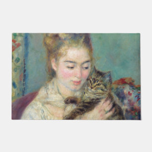 Tapete Pierre-Auguste Renoir - Mulher com gato