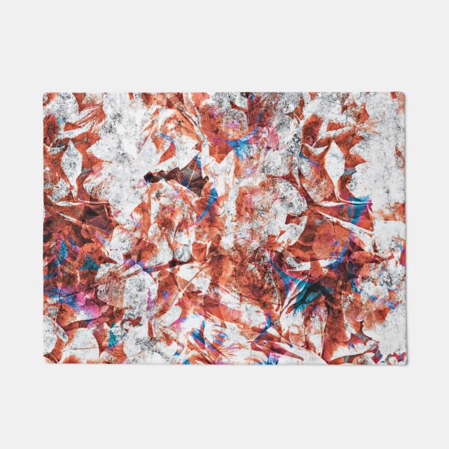Tapete Pincel vermelho abstrato arte digital moderna (Frente)