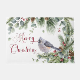 Tapete Pine Branch Pine Cones Titmouse Berries Doormat