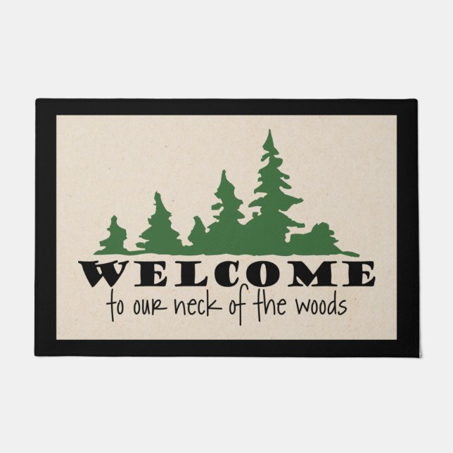 Tapete Pine Wood Welcome Door Mat (Frente)
