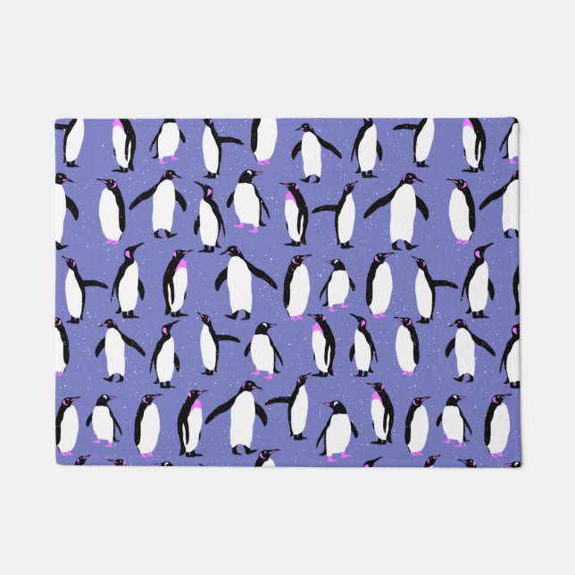 Tapete Pinguim de inverno bonito (Frente)