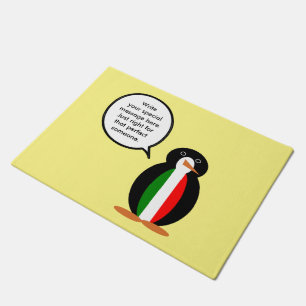 Tapete Pinguim Ms Falante Personalizada Italiana