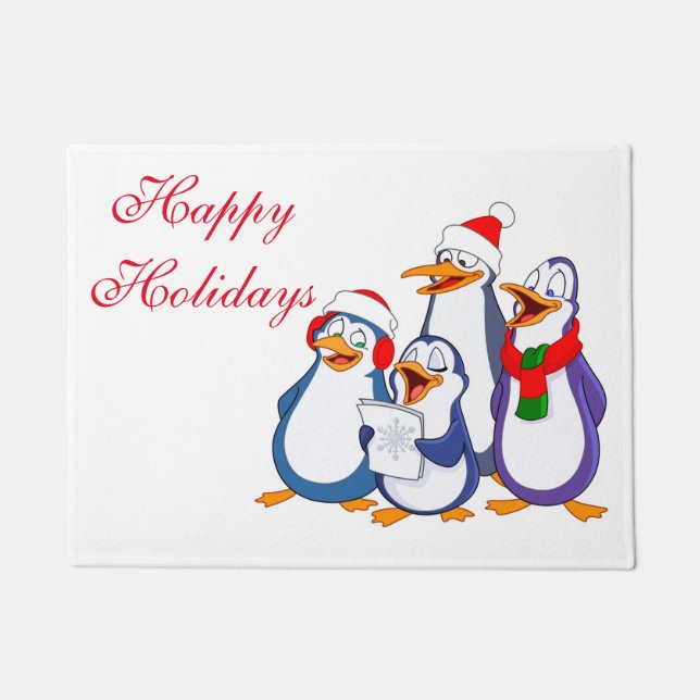 Tapete Pinguins de Feliz de Natal (Frente)