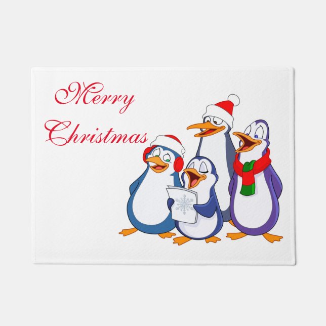 Tapete Pinguins de Feliz de Natal (Frente)