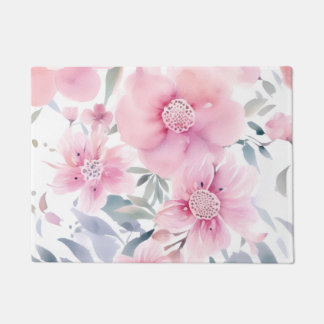 Tapete Pink Floral Watercolor