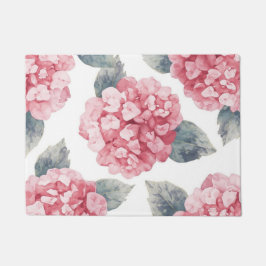 Tapete Pink Hydrangeas Watercolor Floral Blooms Painting