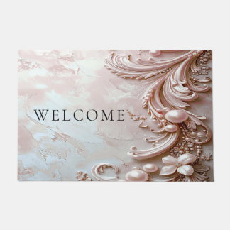 Tapete Pink Ornate Pearl and Floral Doormat
