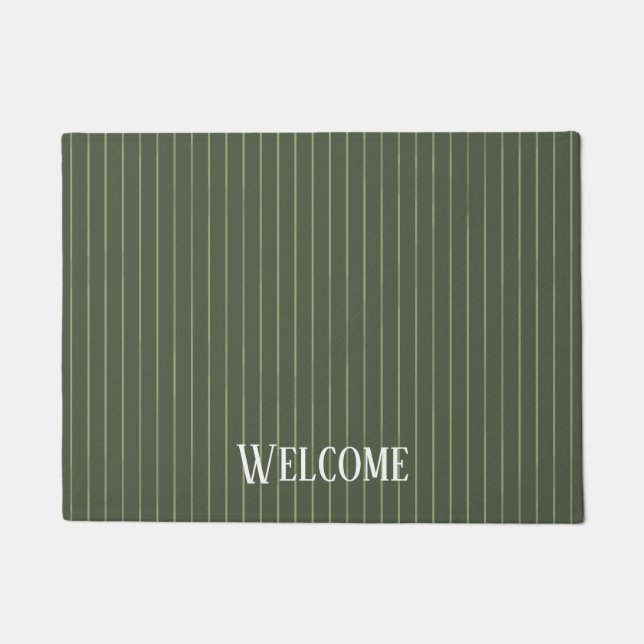 Tapete Pinstripes verde-oliva (Frente)