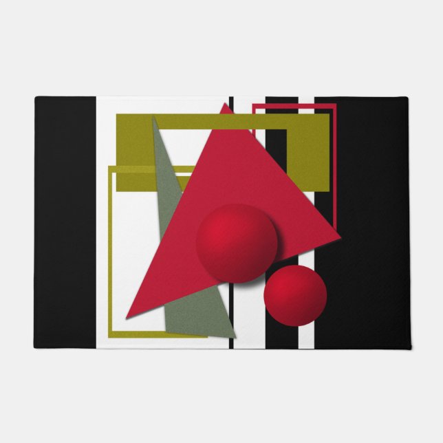 Tapete pintura abstrato, formas geométricas (Frente)