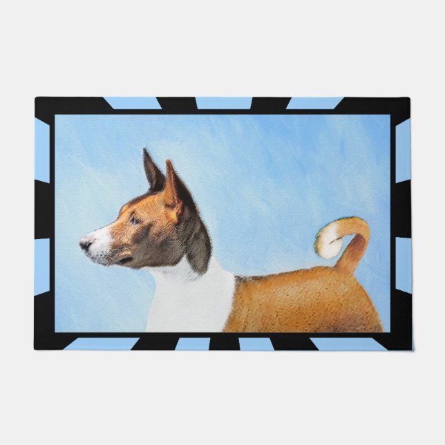 Tapete Pintura Basenji - Arte Original Custa (Frente)