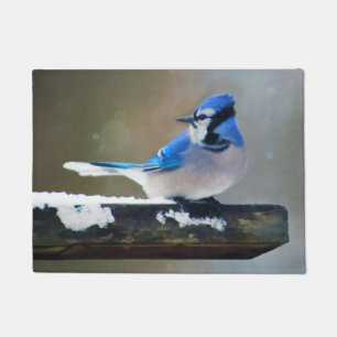 Tapete Pintura Blue Jay - Arte Original para Pássaros
