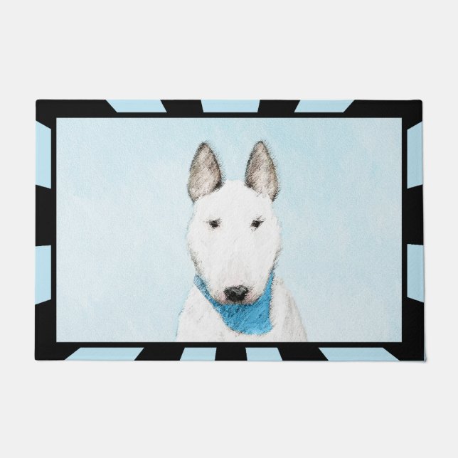 Tapete Pintura Bull Terrier - Arte Cachorro Original Boni (Frente)
