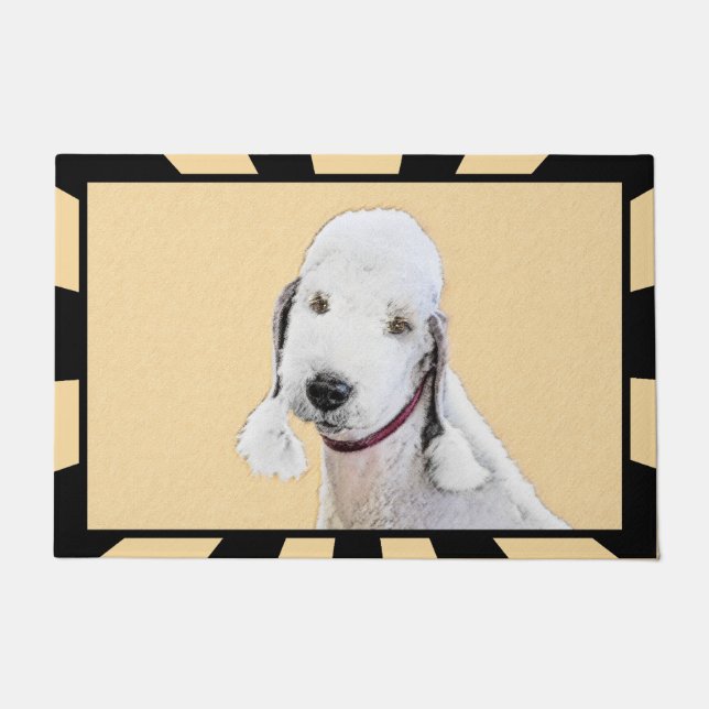 Tapete Pintura de Bedlington Terrier - Arte original de c (Frente)