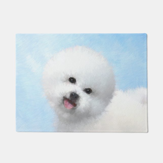 Tapete Pintura de Bichon Frise - Arte de Cachorro Origina (Frente)