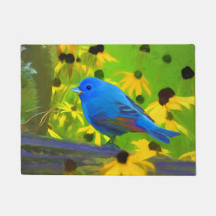 Tapete Pintura de Bunting Indigo - Arte de Pássaro Origi