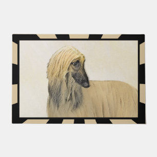 Tapete Pintura de Cachorro Afegão - Arte de Cachorro Orig