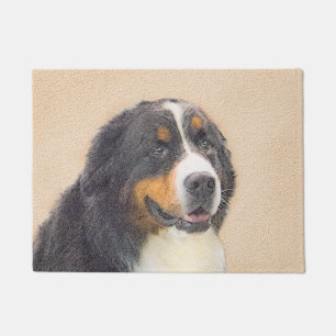 Tapete Pintura De Cão Da Montanha Bernese - Arte Origina
