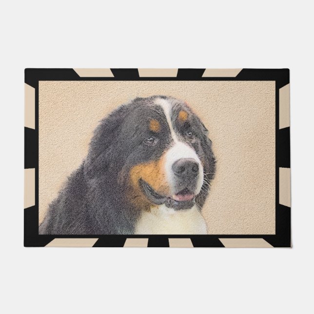 Tapete Pintura De Cão Da Montanha Bernese - Arte Original (Frente)