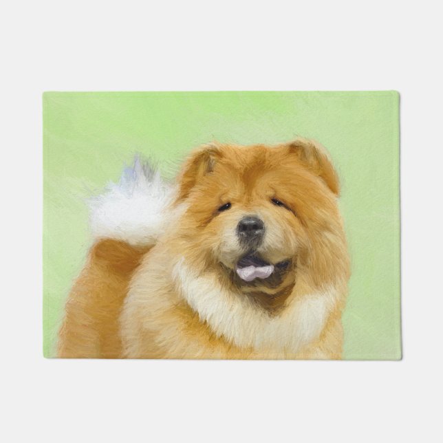 Tapete Pintura De Chow Chow - Arte De Cachorro Original (Frente)
