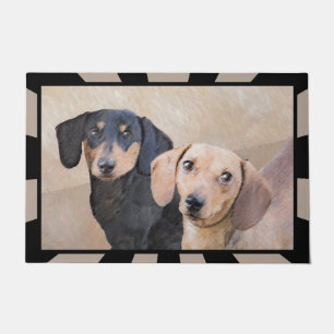 Tapete Pintura de Dachshund (Pelo Curto) - Arte Original 