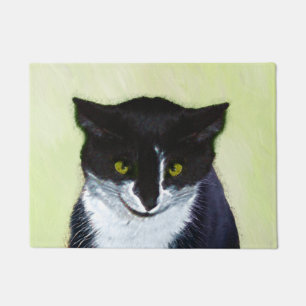 Tapete Pintura de Gato Tuxedo - Arte de Gato Original Cus