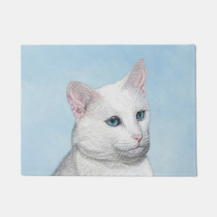 Tapete Pintura de Gatos Brancos - Arte de Gato Original B