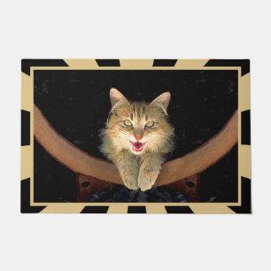 Tapete Pintura De Gatos Loucos - Arte De Gato Original Bo