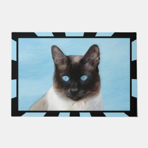 Tapete Pintura de Gatos Siameses - Arte de Gato Original