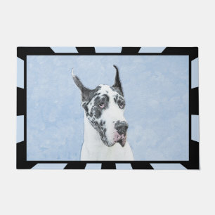 Tapete Pintura de Great Dane (Harlequin) - Arte de Cão O
