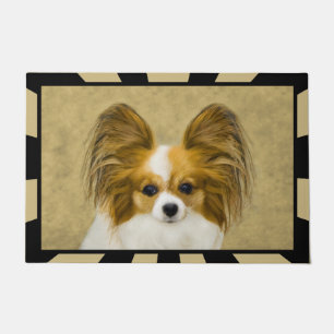 Tapete Pintura de Papillon (Hound Tri) - Arte de Cão Ori