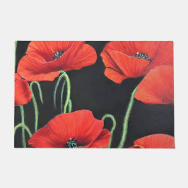 Tapete Pintura de pintura de Poppies Vermelhos