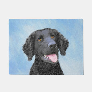 Tapete Pintura De Retriever Revestida Curly - Arte De Cão