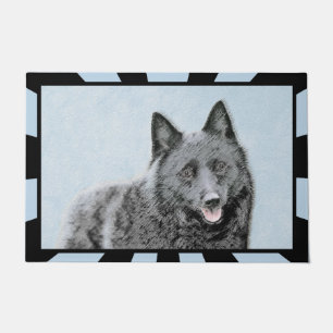 Tapete Pintura de Schipperke - Arte de Cachorro Original