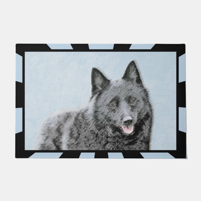 Tapete Pintura de Schipperke - Arte de Cachorro Original (Frente)