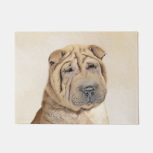 Tapete Pintura de Shar Pei - Arte de Cão Original Bonita