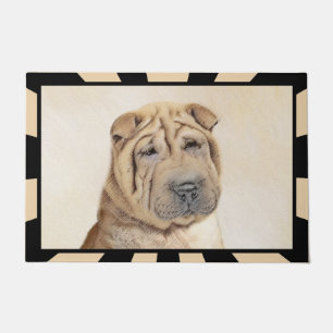 Tapete Pintura de Shar Pei - Arte de Cão Original Bonita