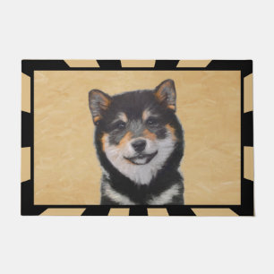 Tapete Pintura de Shiba Inu (Preto e Adulto) - Arte Canin